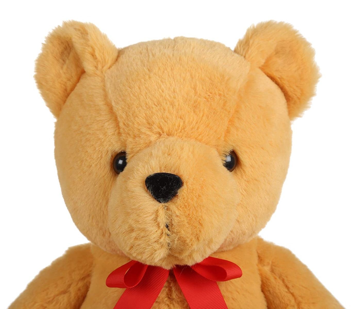 Mirada Teddy Bear With Red Bow Brown