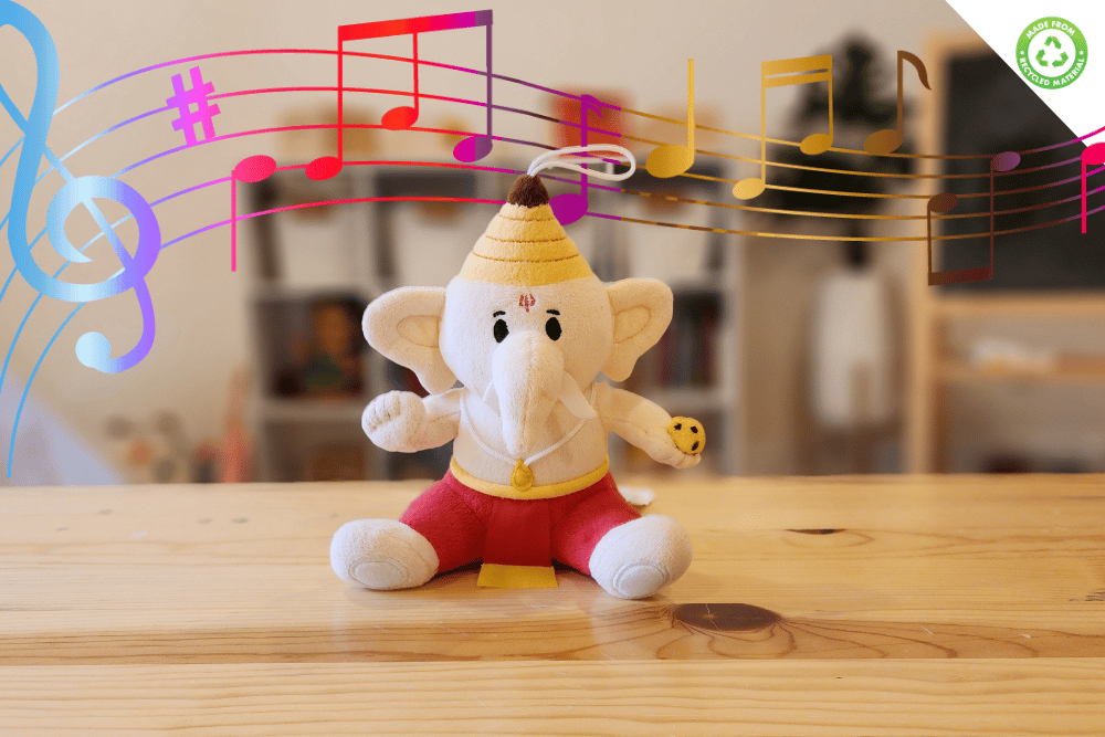 Modi Toys Baby Ganesha Small Mantra Singing Plush