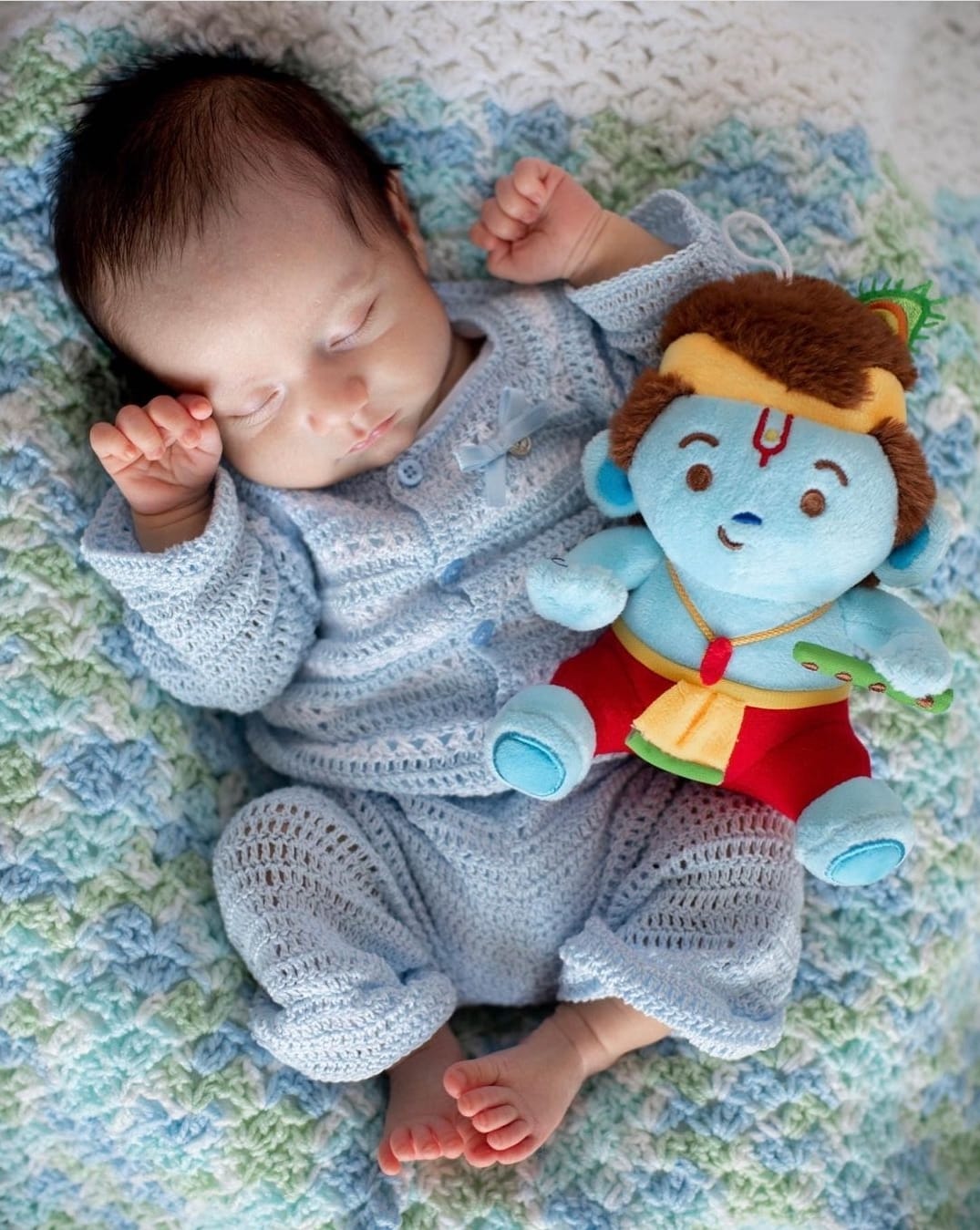 Modi Toys Baby Krishna Medium Mantra Singing Plush 11 Inch