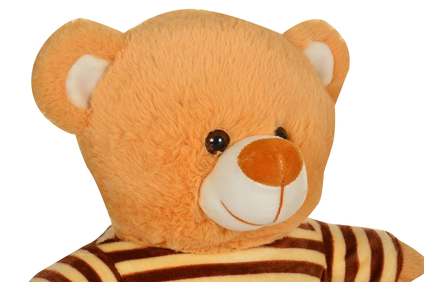 Mirada Sitting Teddy Bear With Brown Stripe Dress