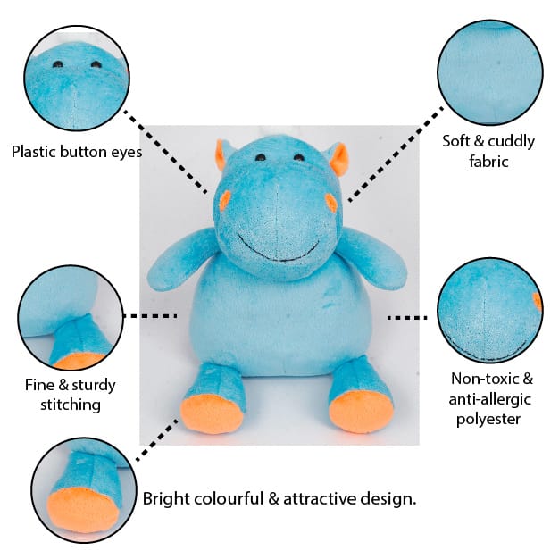 Winmagic Furrendz Happy Hippo Blue