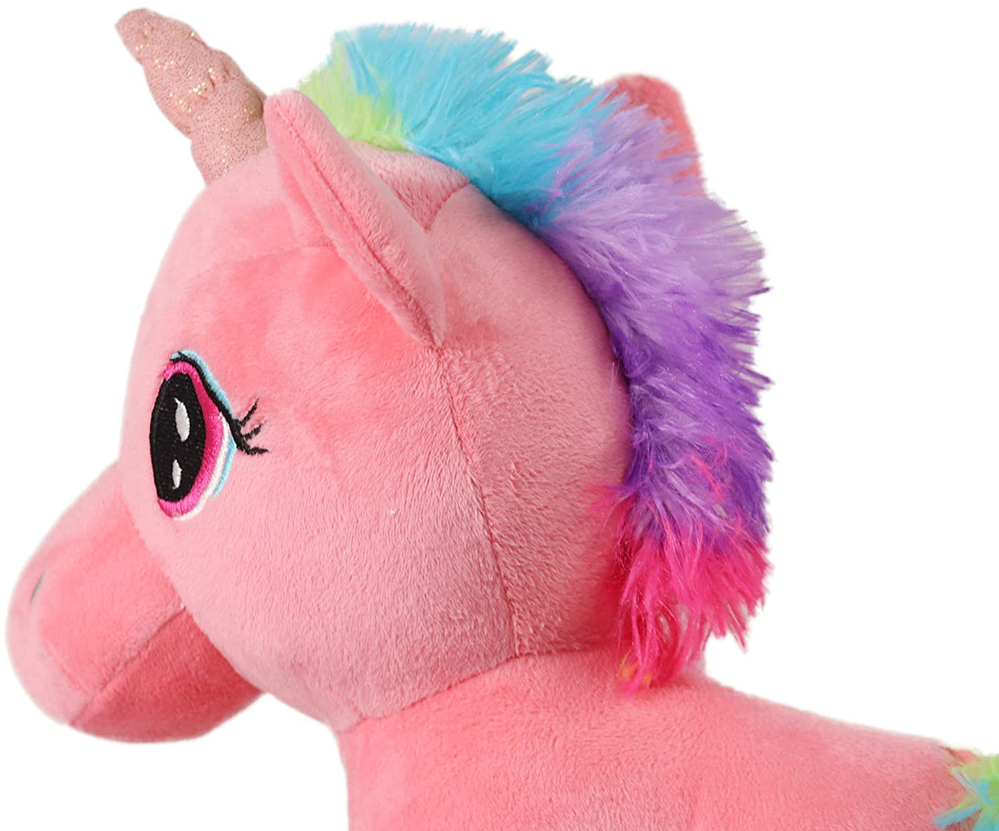 Mirada 29cm Standing Unicorn with Glitter Horn - Coral