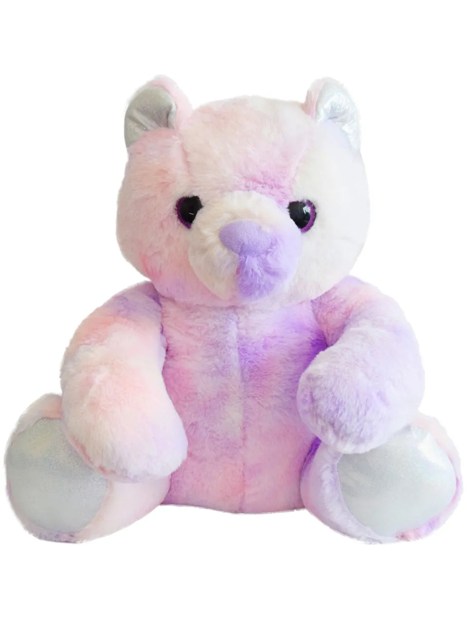 Mirada Teddy Bear With Glitter Eyes Purple - 35 cm