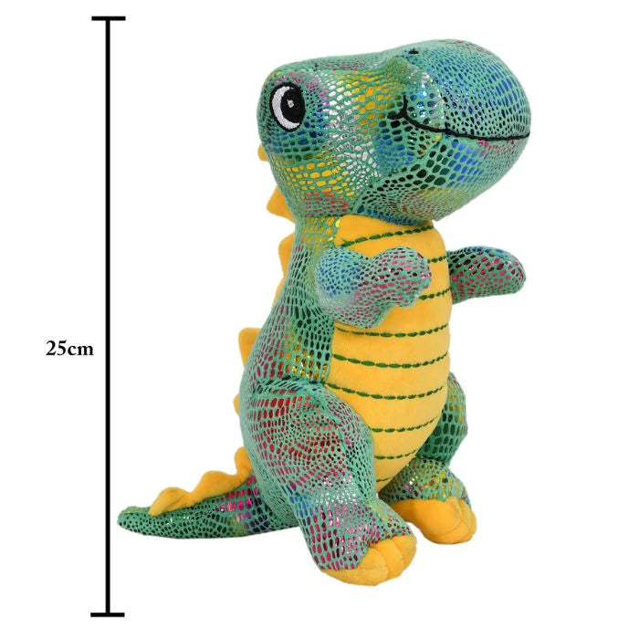 Mirada Super Soft Plush Stuffed Standing Green Foiled Dinosaur Soft Toy - 25cm