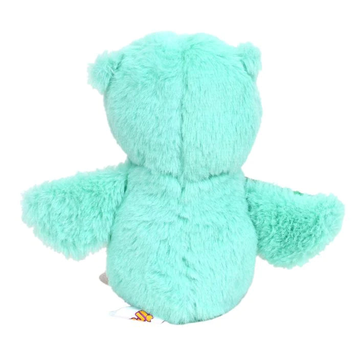 Mirada Blue Foil Plush Stuffed Owl With Glitter Eye