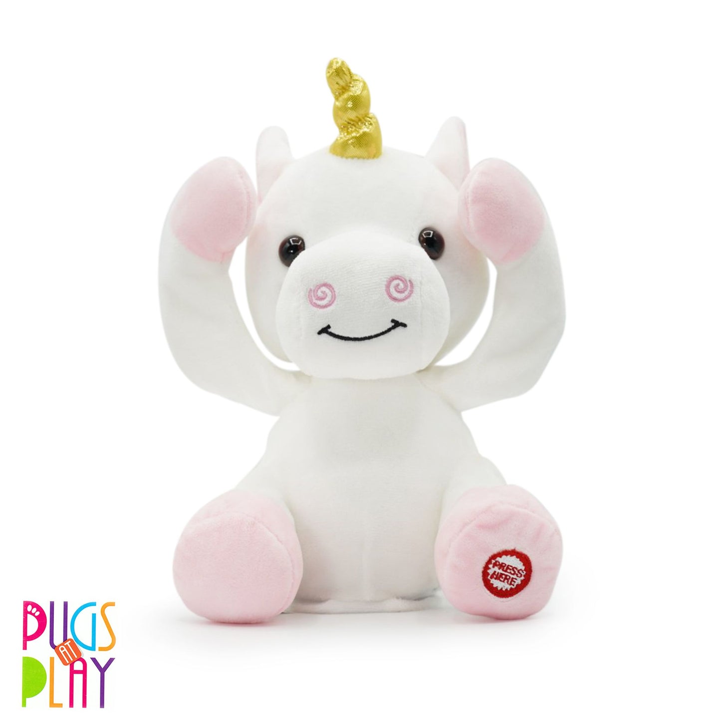 Fuzzbuzz Pugs At Play - Peek-A-Boo Agnes Unicorn