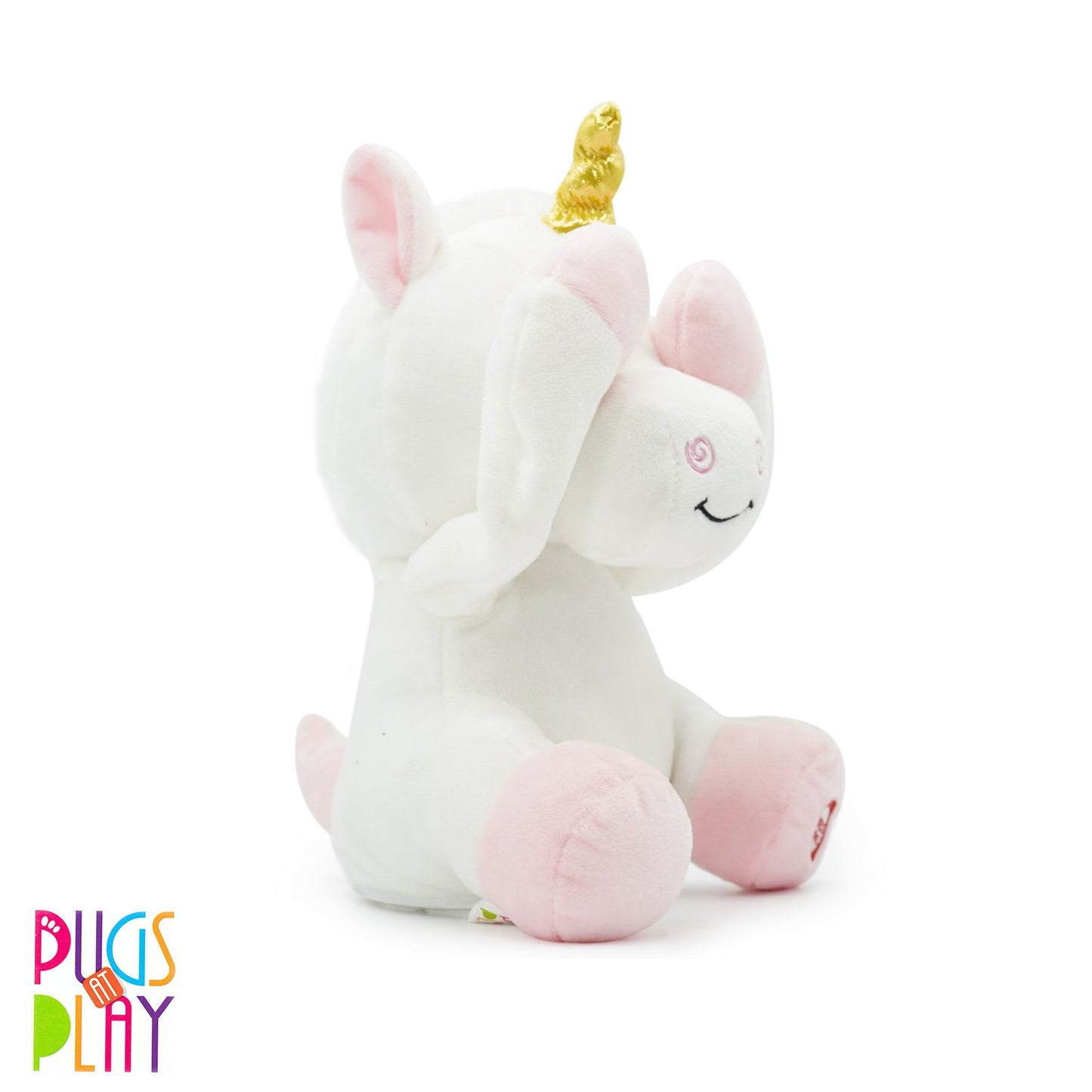 Fuzzbuzz Pugs At Play - Peek-A-Boo Agnes Unicorn