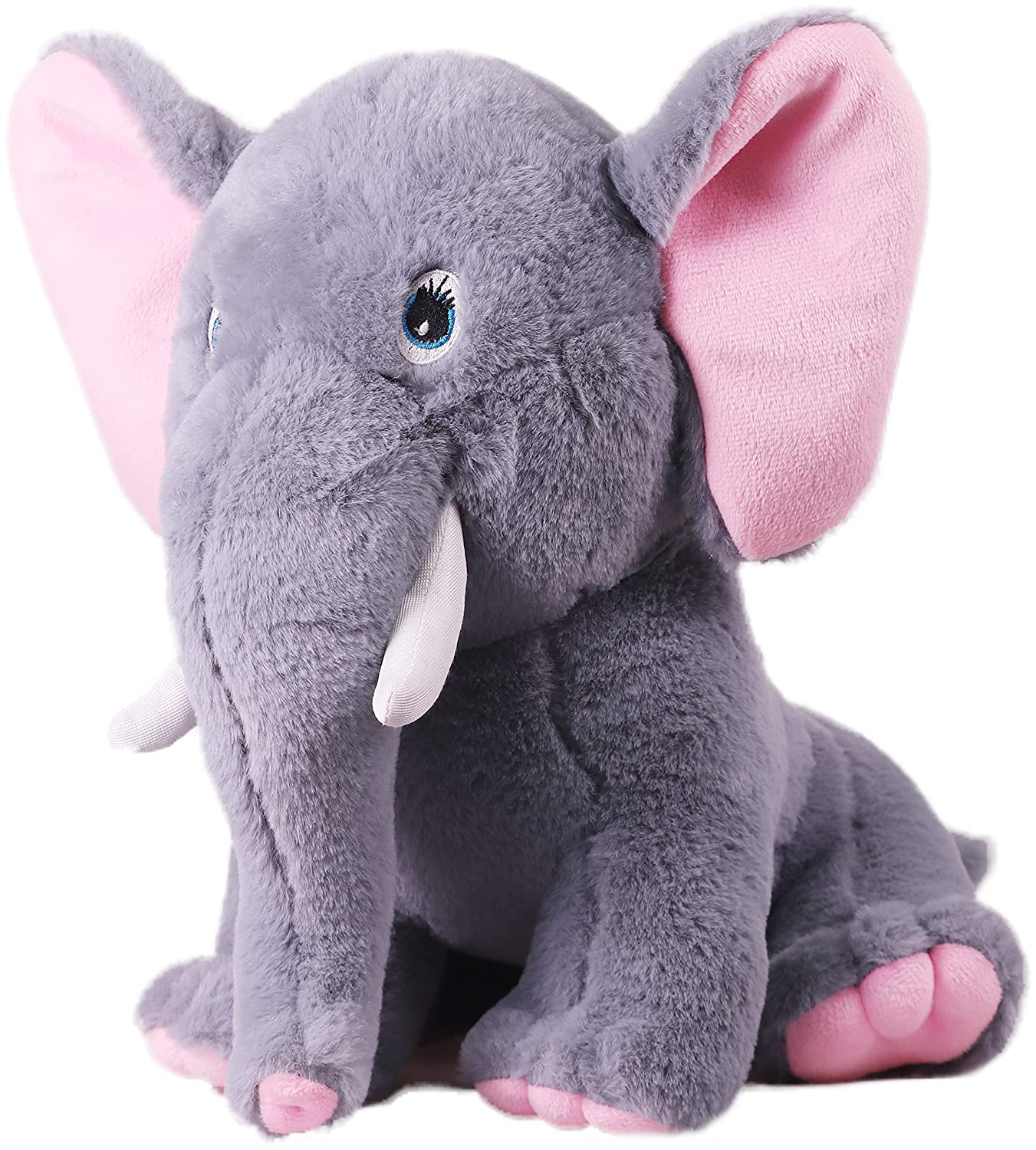 Mirada Sitting Elephant Soft Toy Grey