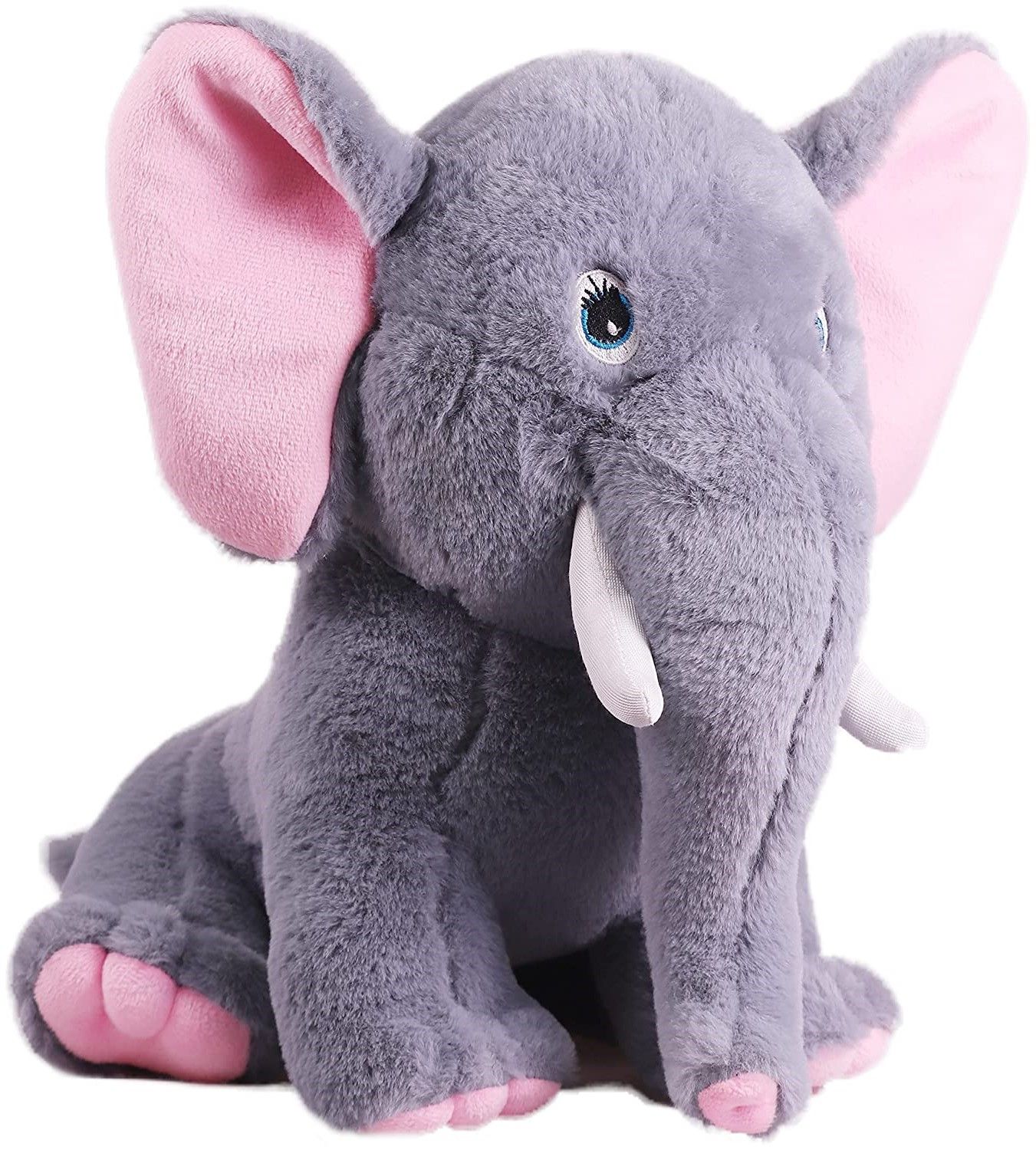 Mirada Sitting Elephant Soft Toy Grey
