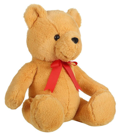Mirada Teddy Bear With Red Bow Brown
