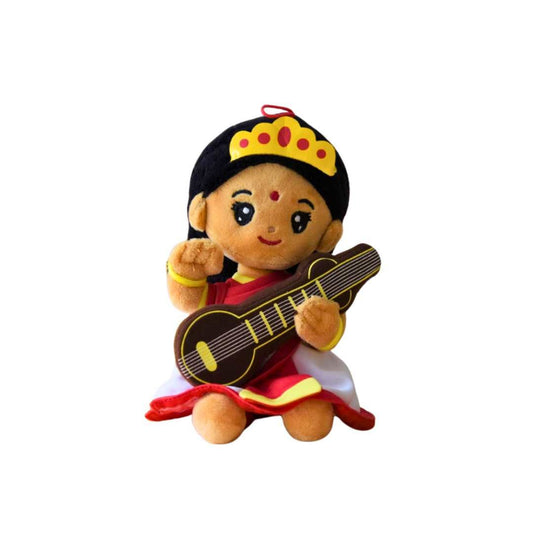 Modi Toys Saraswati Devi Small Mantra Singing Plush - 7 inch
