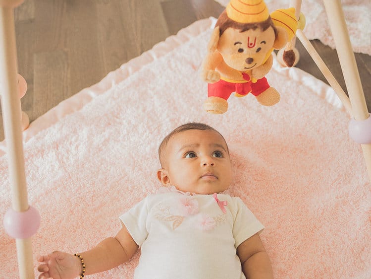 Modi Toys Baby Hanuman Small Mantra Singing Plush 7 Inch
