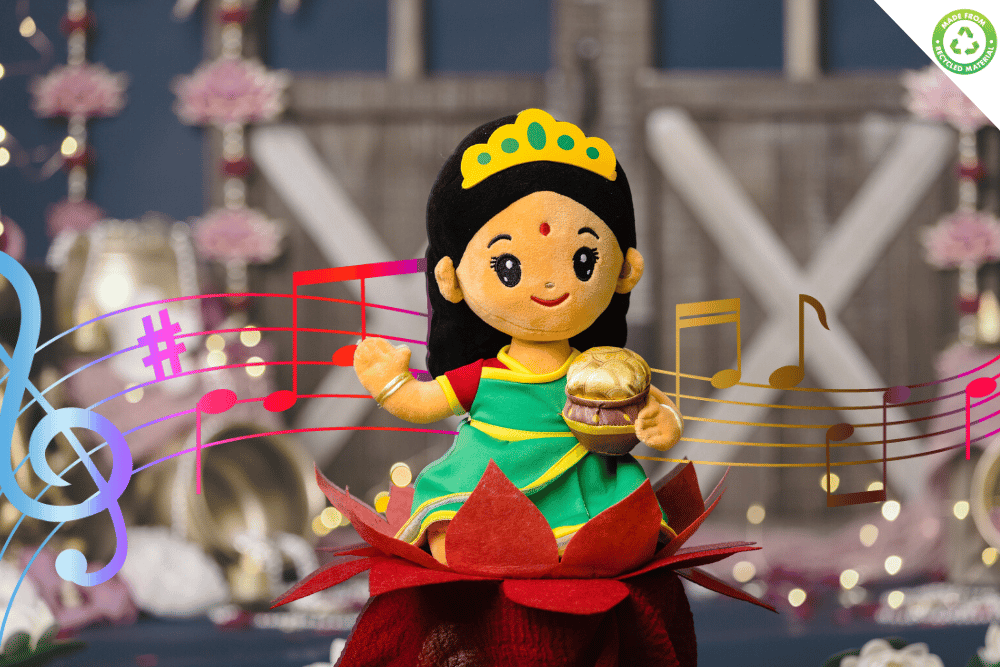 Modi Toys Laxmi Devi Small Mantra Singing Plush 7 Inch