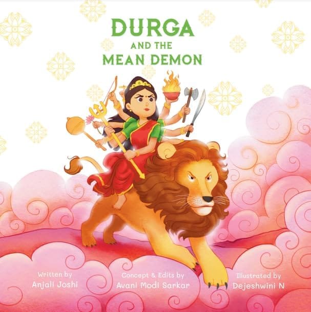 Modi Toys Durga Devi Small Mantra Singing Plush 7 Inch And Durga and the Mean Demon Book