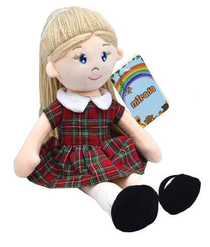 Mirada Mia School Girl Rag Doll - 38 cm