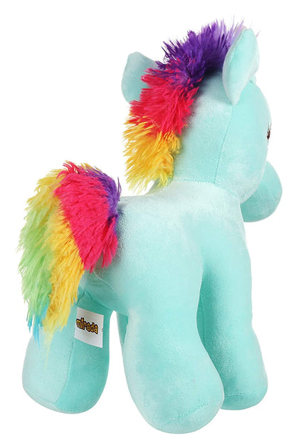 Mirada 29cm Standing Unicorn with Glitter Horn - Cyan