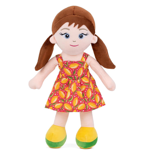 Mirada Yellow Dress Rag Doll - 38 cm