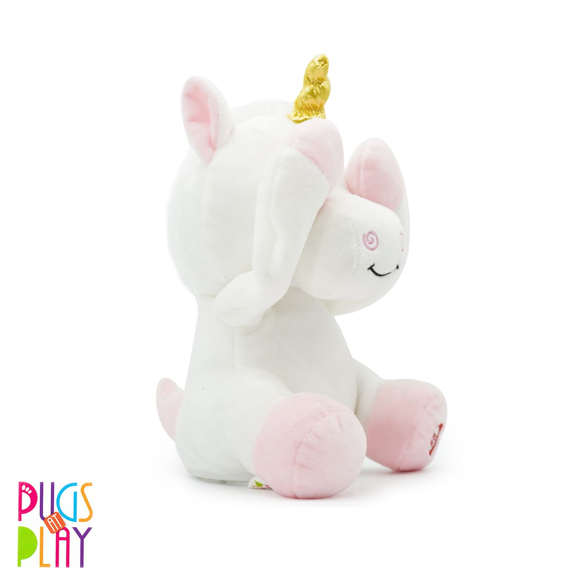 Fuzzbuzz Pugs At Play - Peek-A-Boo Agnes Unicorn