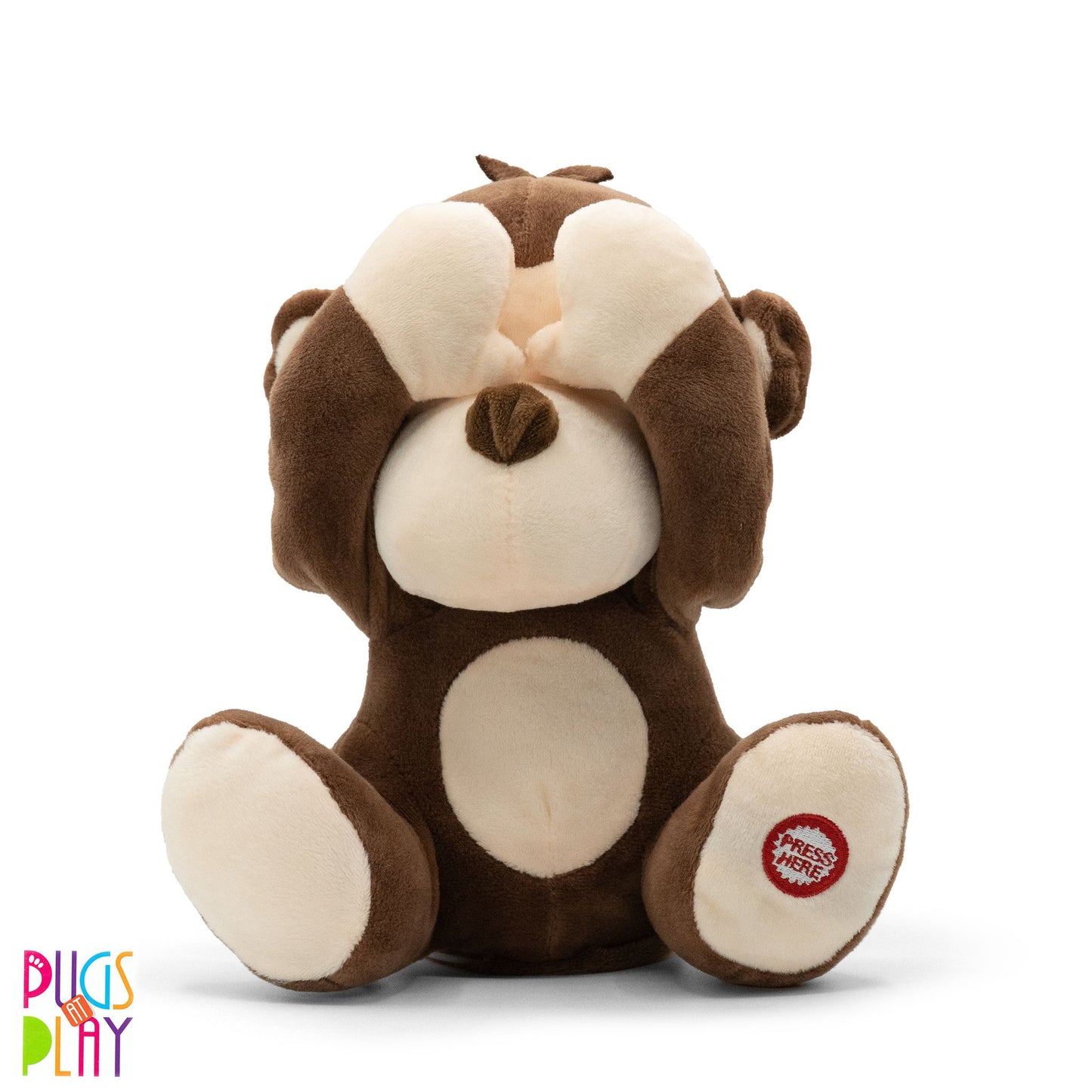 Fuzzbuzz Pugs At Play - Peek-A-Boo Freedo Monkey