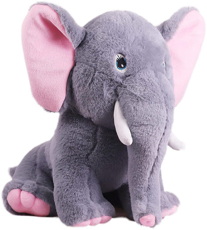Mirada Sitting Elephant Soft Toy Grey