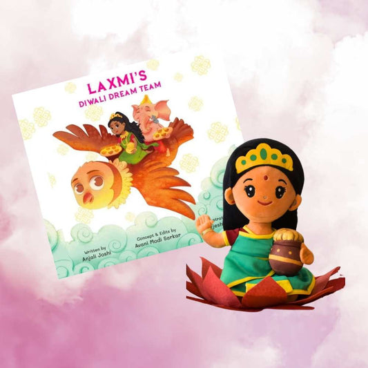 Modi Toys Laxmi Devi Small Mantra Singing Plush (7 Inch) And Laxmi’s Diwali Dream Team Book